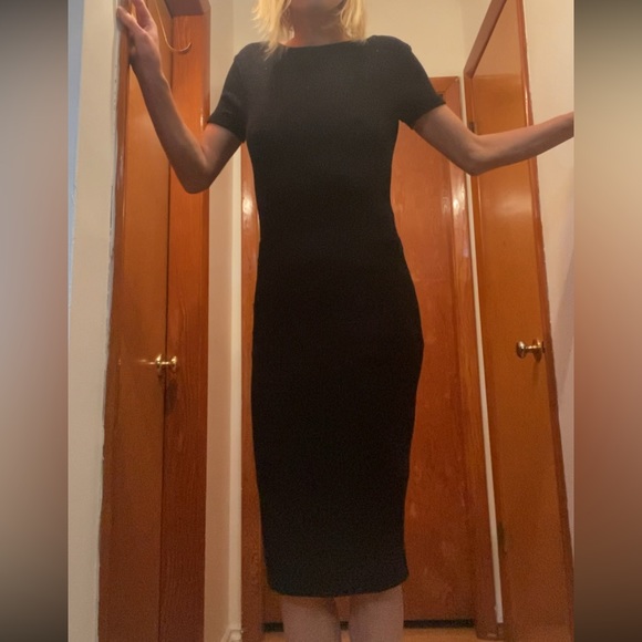 Zara V-back Black Dress - Picture 5 of 6